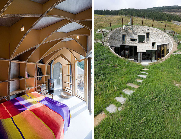 Föld alatti otthon Svájcban - modern építészet