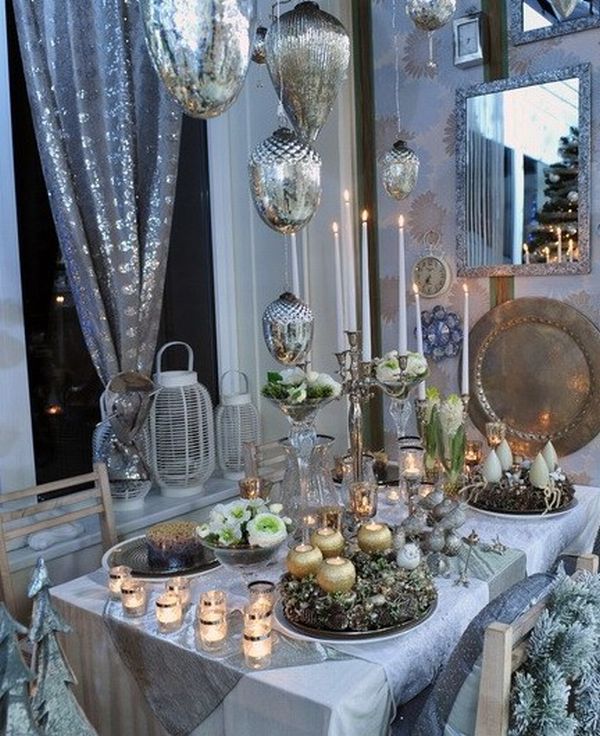 Karácsonyi ezüst színű dekoráció