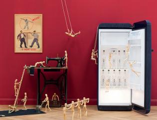 Smeg Fab 28 hűtőszekrény szokatlan kialakítással