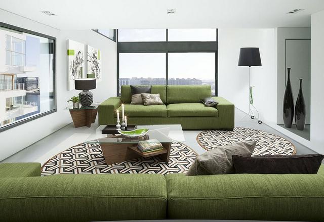 IDdesign fáradt zöld kanapé