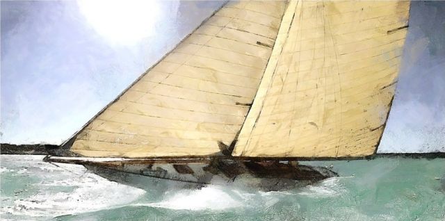 Vitorláshajó festmény