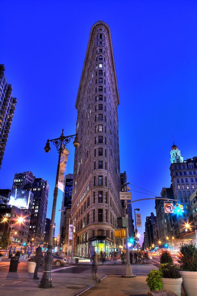Flatiron Building New York by evening
