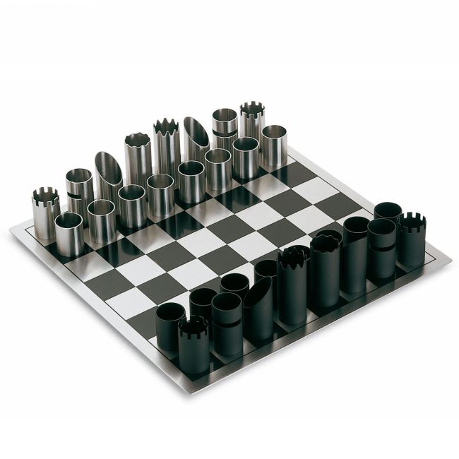 Design sakktábla fekete és ezüst