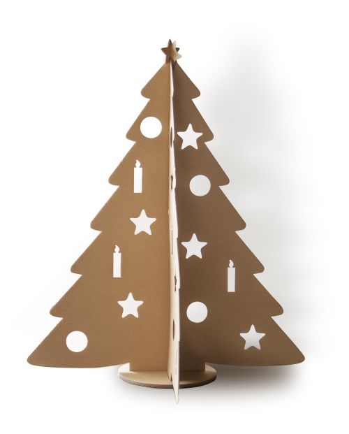 Natúr karton színű festhető karácsonyfa