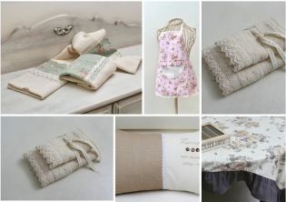 Csipkelengye lakástextilek romantikus, vintage, és shabby chic lakberendezéshez