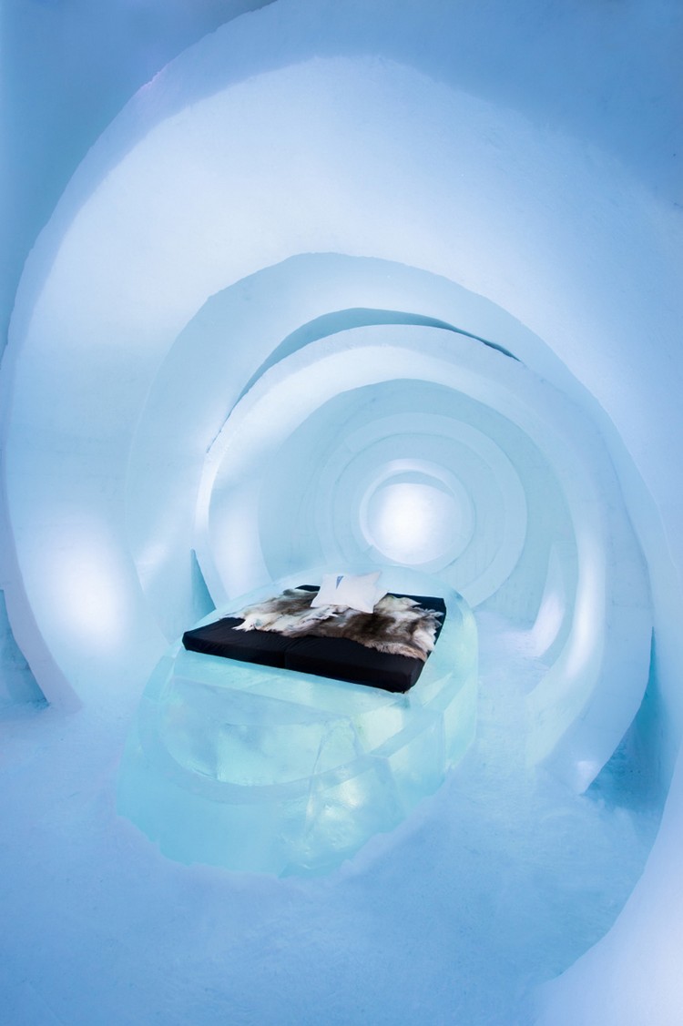 Modern jéghotel szoba