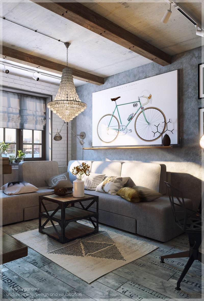 Biciklis kép nappaliba poszter