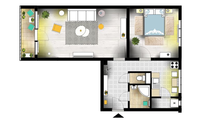 Home Staging tervezés szegedi lakás alaprajz