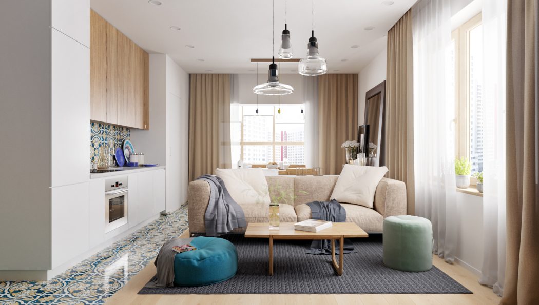 Kortárs modern lakberendezés egy 52 m2 es panellakásban