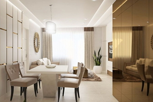 Első kerületi lakás belsőépítészeti újratervezése modern art deco stílusban