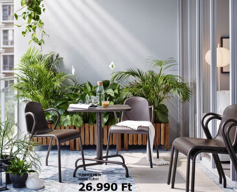 Ikea műanyag kerti szék és asztal