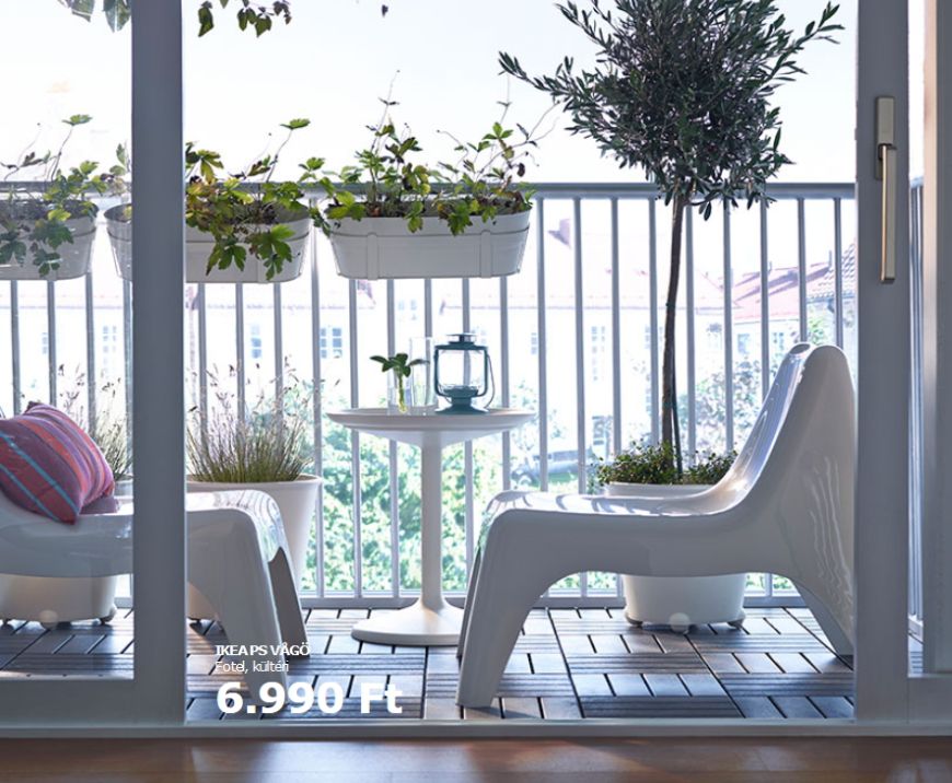 Ikea fehér kerti műanyag design szék