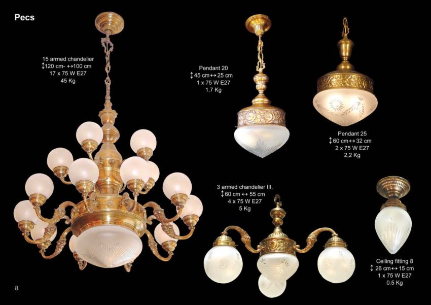 Pécs klasszikus Patinás lámpacsalád