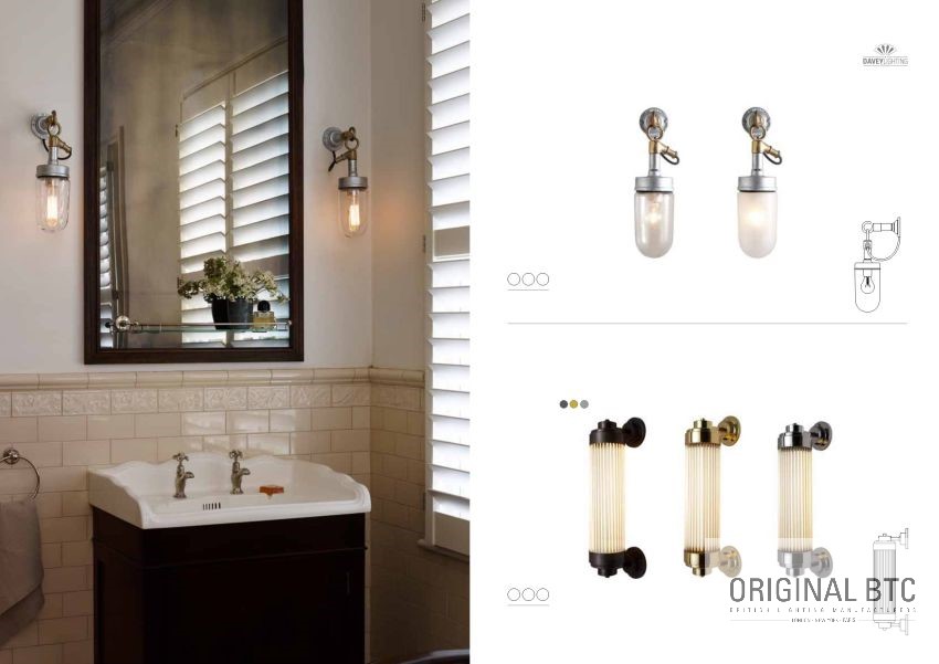 Fürdőszobai lámpa fém és üveg