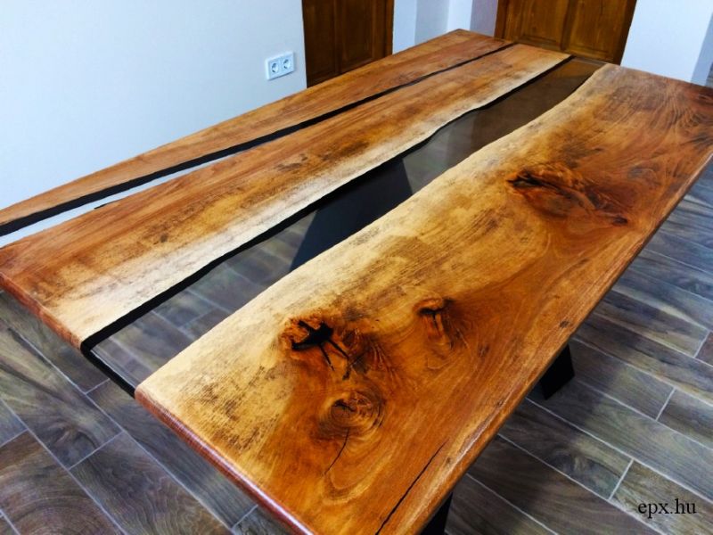EPX Design - Egyedi műgyanta-fa étkezőasztal