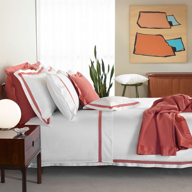 Amelia luxus ágynemű vörös és fehér színben