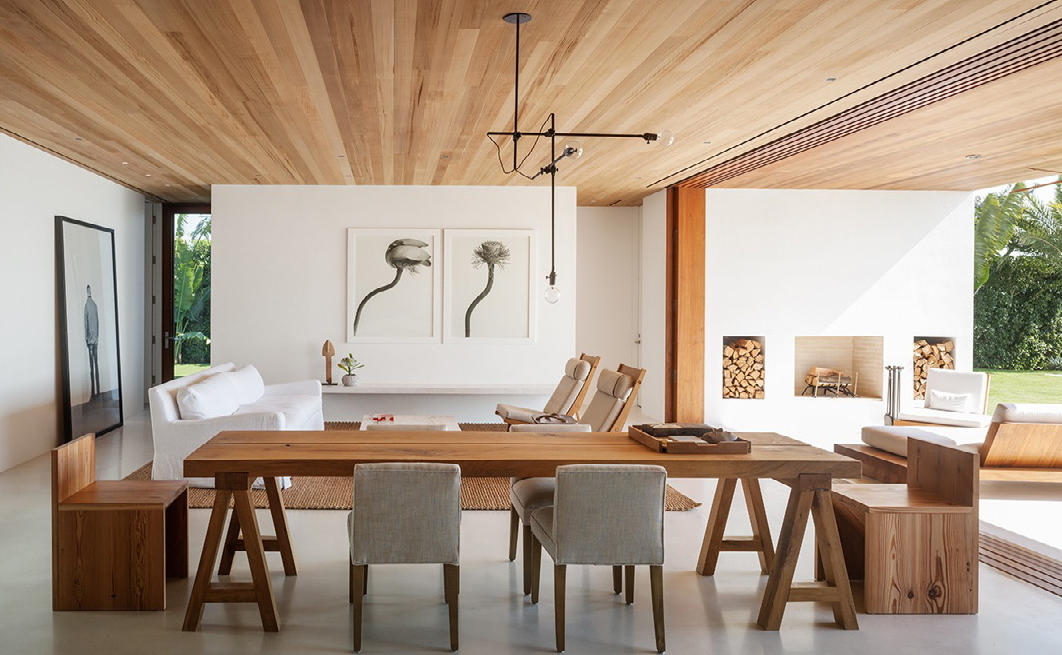 Modern minimalista étkező tömörfa étkező bútorokkal