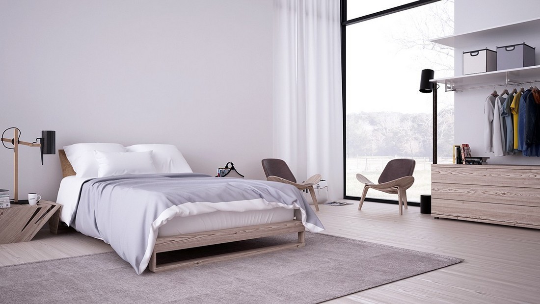 Nyugtató minimalista hálószoba