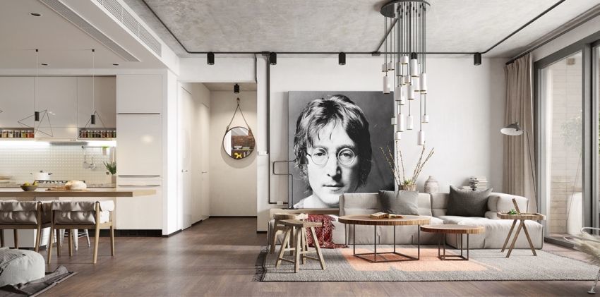 Letisztult design John Lennon portréval