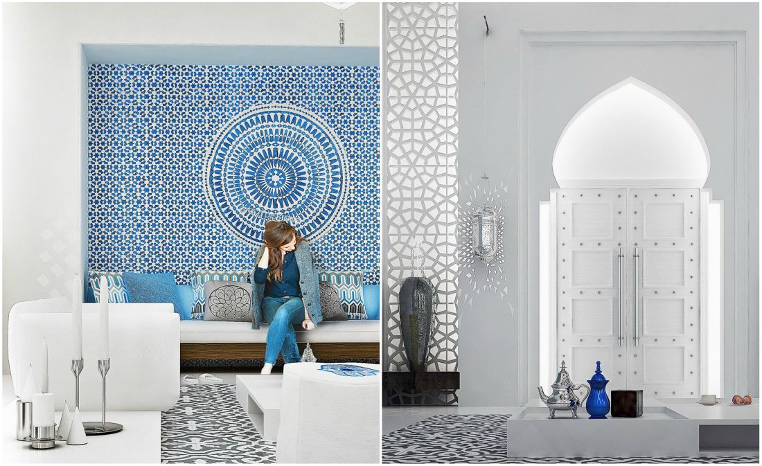 Marokkói mintás falfestét
