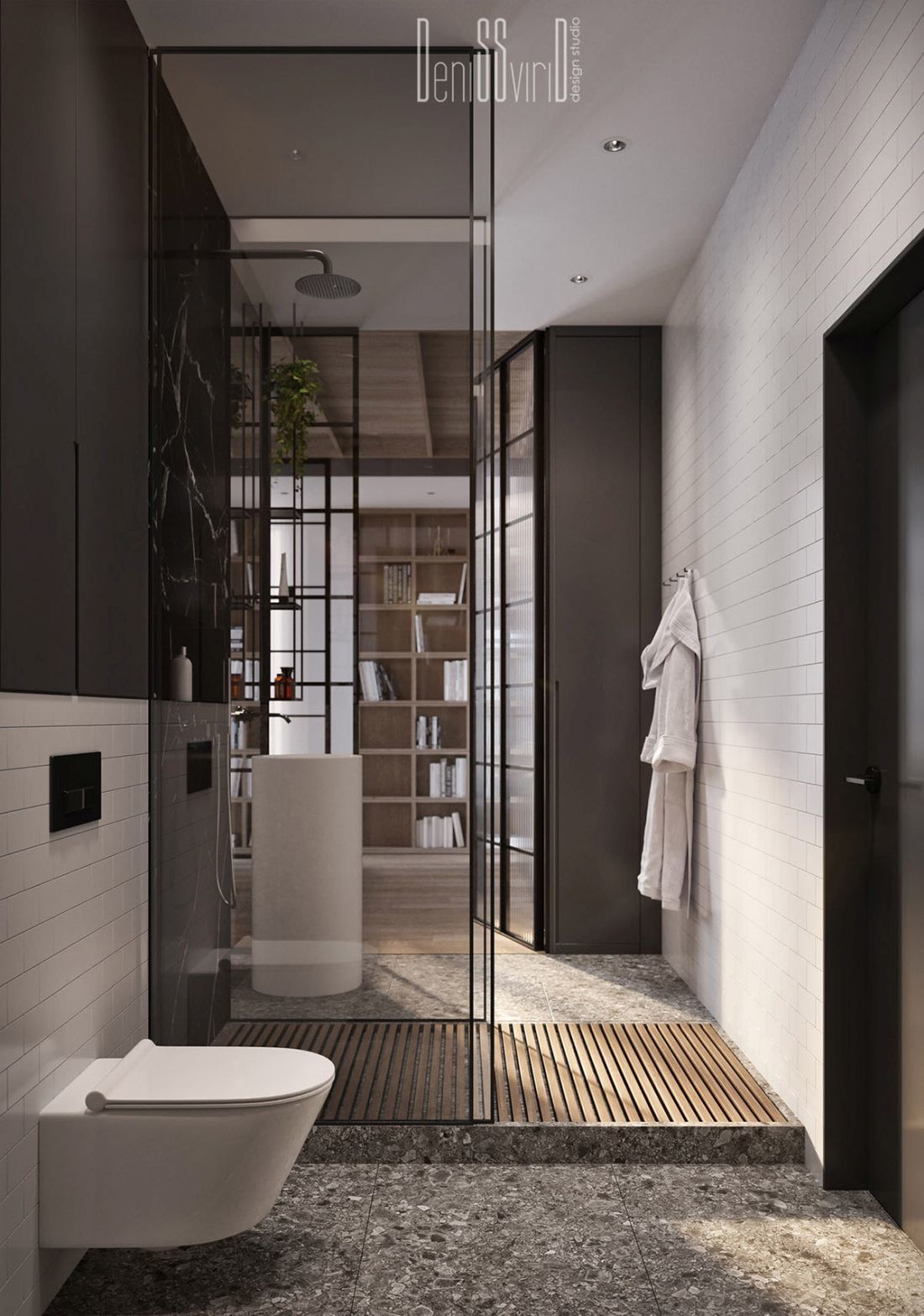 Stílusos loft stílusú fürdőszoba berendezés