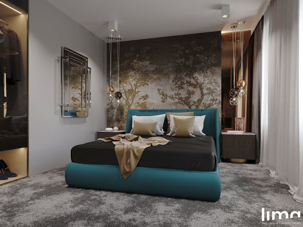 Budai luxus lakás 2 hálószoba türkiz színnel