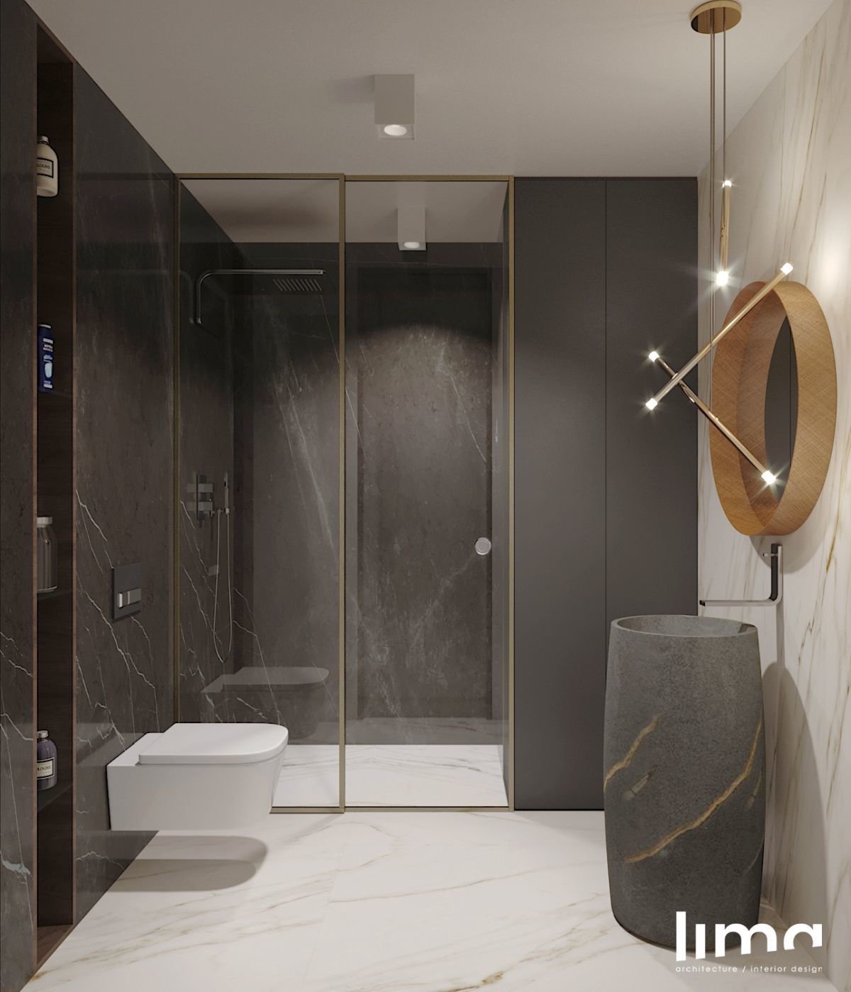 Budai luxus lakás 2 fürdőszoba márvány mintás burkolattal