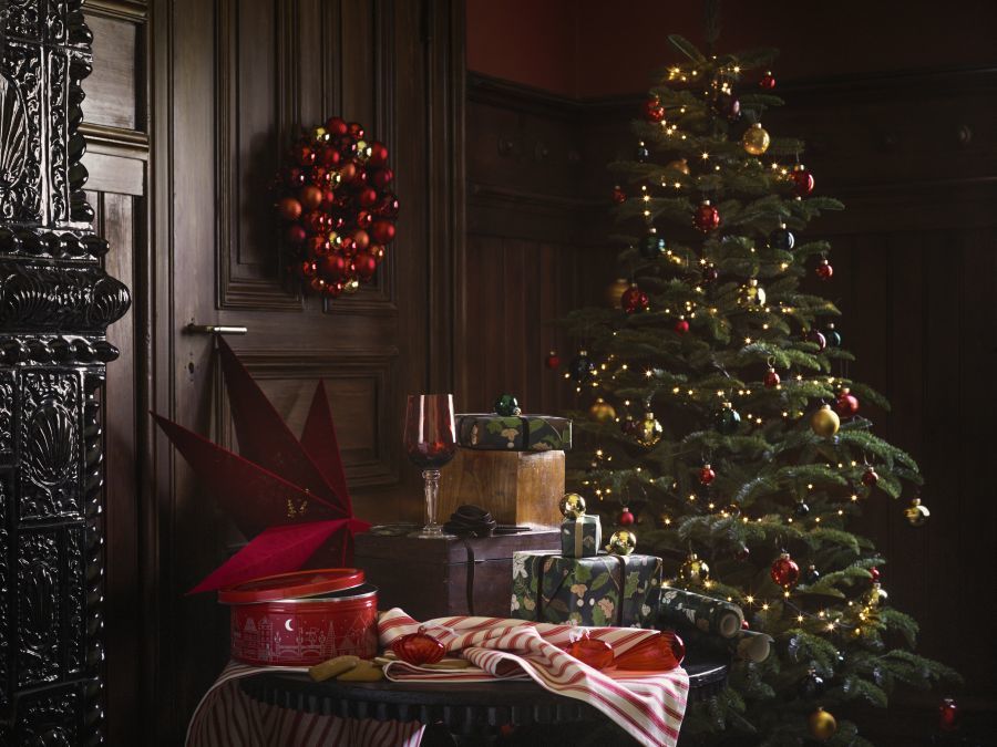 Ikea karácsonyfa piros és arany