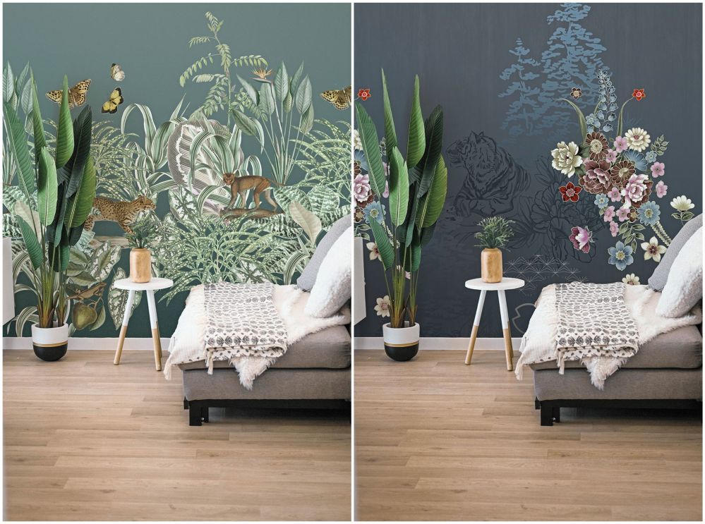 Virágok és pillangók tapéta panel Behang Expresse, Select D kollekció