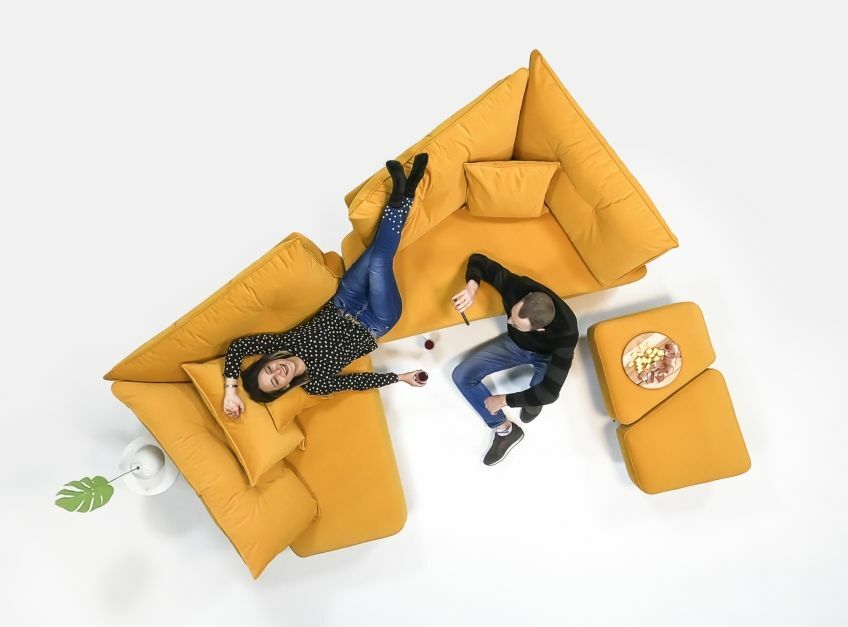 Könnyen mozgatható kanapé