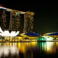 Marina Bay Sands Hotel by night
