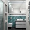 Türkiz fürdőszoba - Lia Interior Design