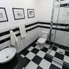 Fürdőszoba fekete-fehérben - Pascal Rita lakberendező