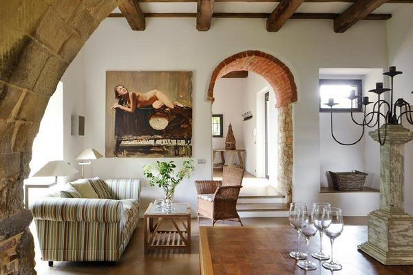 mediterran villa nappali és étkező