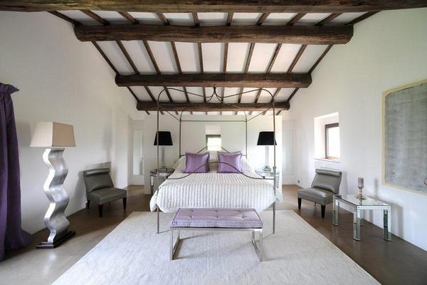 mediterran hálószoba kovácsoltvas ágy