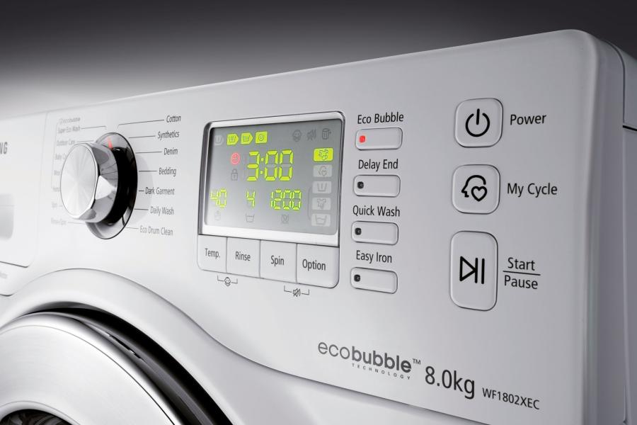 Új Eco Bubble energiatakarékos mosógépek a Samsungtól