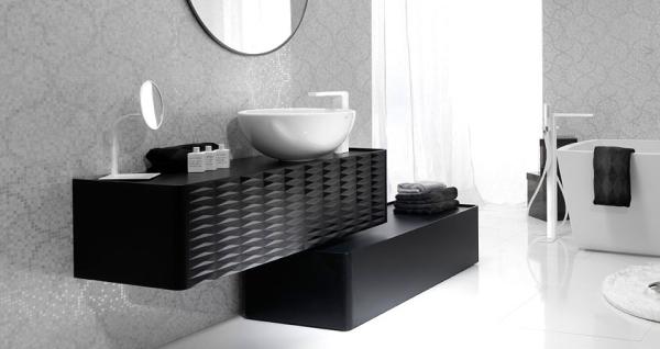 Gamadecor fekete fürdőszoba bútor