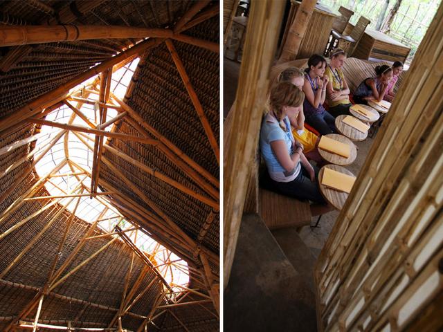 Bambusz építőanyag Iskola Balin