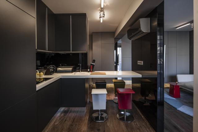 Modern konyhabútor kis méretű konyhába