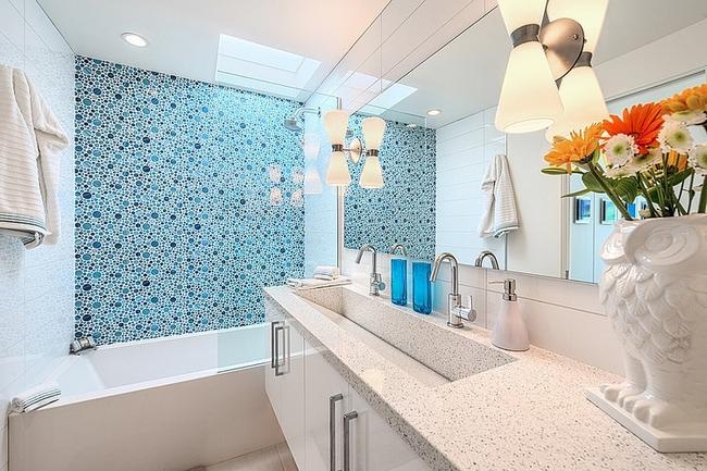 Mozaikcsempe fürdőszoba burkolat