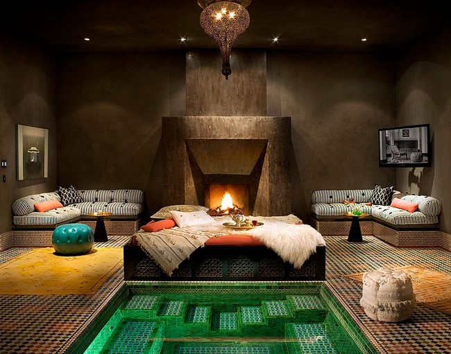 Marokkói lounge teázó medencével