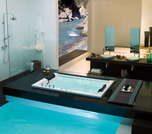 Zen stílusú fürdőkád