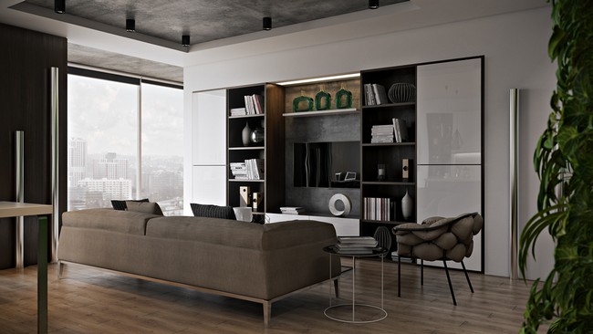 Modern szimmetrikus nappali szekrény