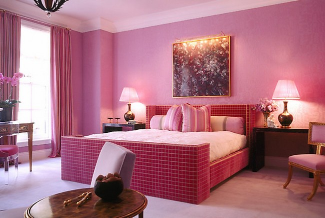 Pink hálószoba ötlet