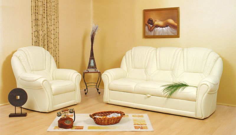 Lugano klasszikus bőr ülőgarnitúra fotel, kanapé ággyá alakítható
