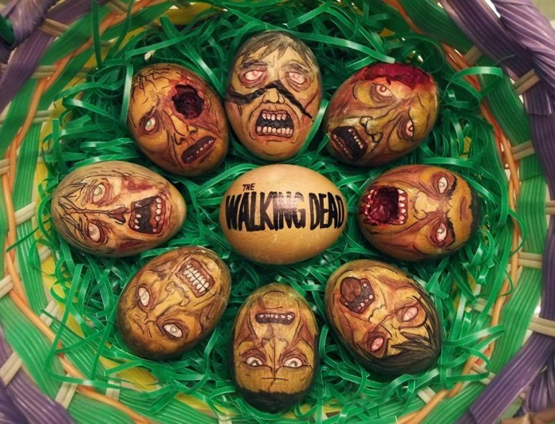 The Walking Dead zombie húsvéti tojás