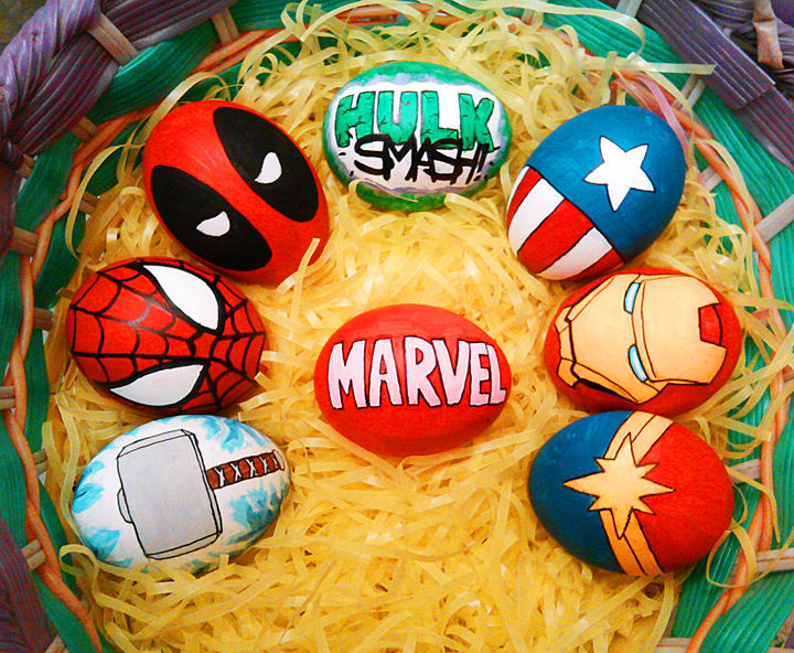 Marvel szuperhősök húsvéti tojáson