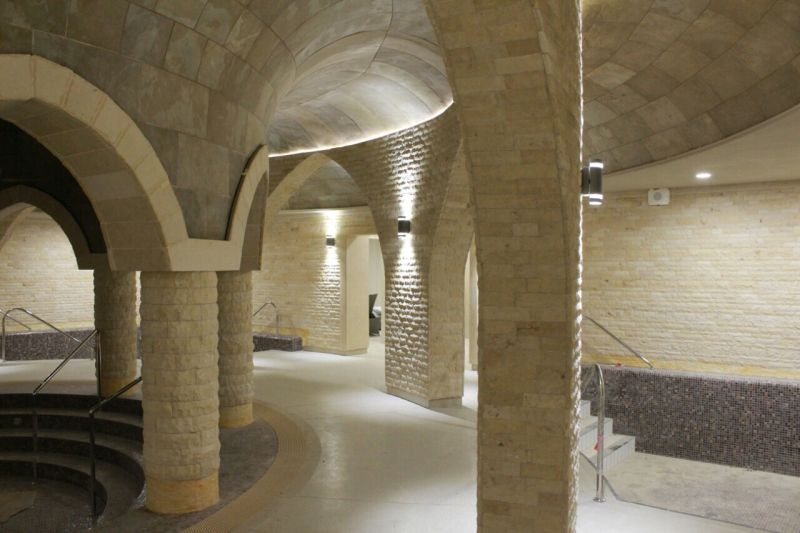 Fürdőben mennyezeti kőburkolat Slate Design