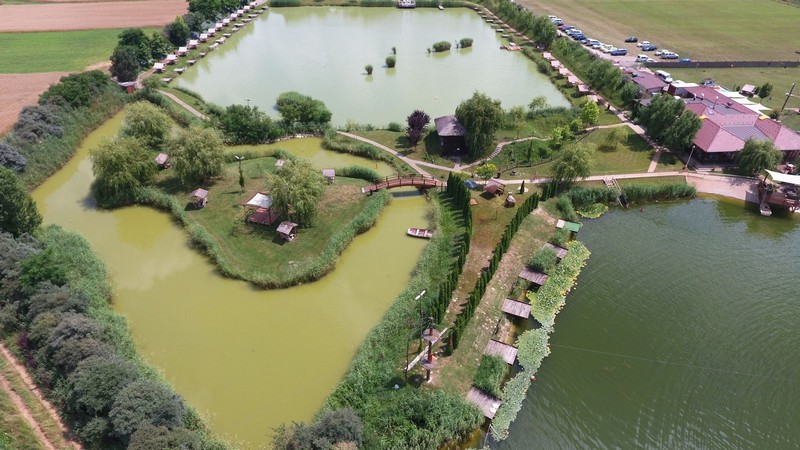 Nádas Pihenőpark Vasad légifelvétel drónnal