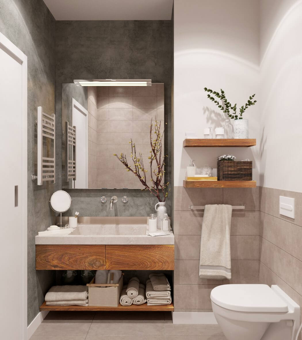 Modern kortárs fürdőszoba panelben